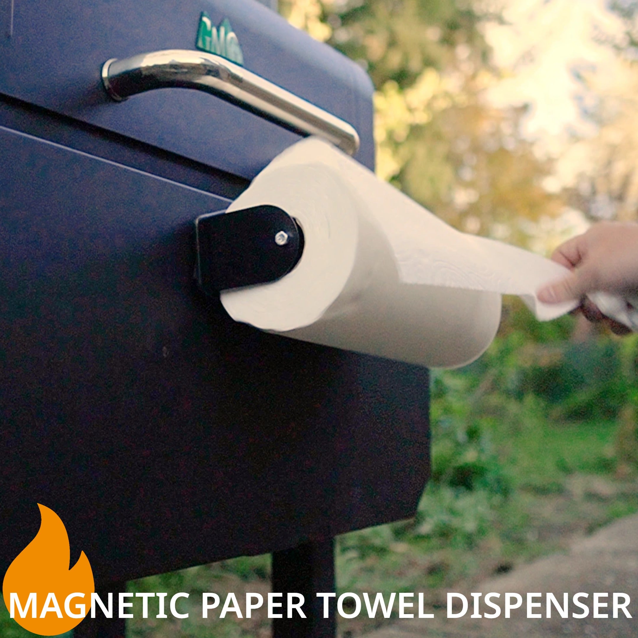 Drip EZ Magnetic Pellet Grill Butcher Paper & Paper Towel Holder/Dispenser  - Fits Most Pellet Grills - TD-1