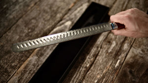 Premium Damascus Steel Knives with Rosewood Handles