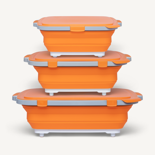 3pc. BBQ & Meal Prep Tub Bundle - Orange
